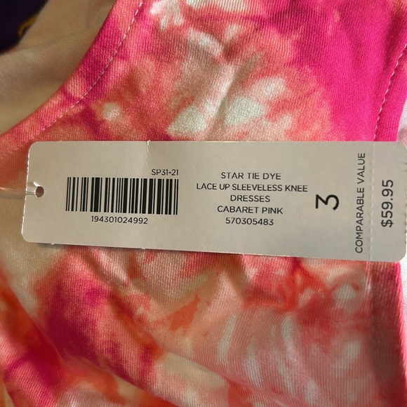 NWT Chico’s Star Tie Dye Dress in Cabaret Pink. Size 16 / XL - Picture 9 of 9